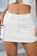 Street Style Solid Low-Waist Bodycon Skirt
