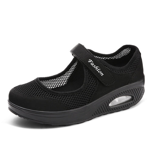 Women's Sporty Everyday Shoes With Velcro Closure – Breathable Comfort Sneakers