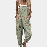Women's Floral Printed Loose Overalls – Casual Wide-Leg Summer Jumpsuit