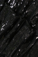 Sequin Paneled Tiered Bodycon Mini Skirt