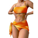 Luciana® | 3-Piece Bikini Swimsuit With Laces And Beach Skirt