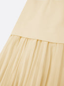 Women's Sleeveless Maxi Dress with Flowing Pleats – Elegant Bridesmaid Gown