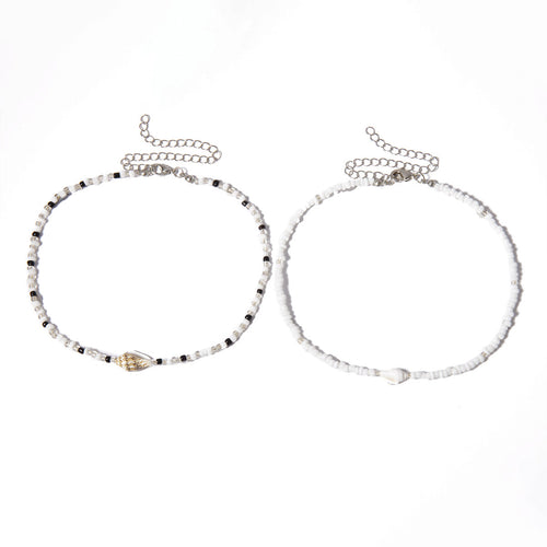 Women's Elegant Mixed Bead And Seashell Multilayer Necklace – Boho Chic Statement Jewelry