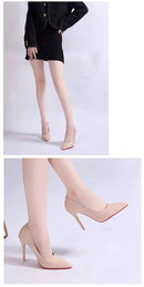 Womens Shiny Leather High Heel Stilettos – Elegant Evening Pumps