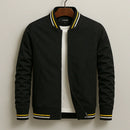 Men’s Lightweight Bomber Jacket With Ribbed Collar – Casual Zip Jacket