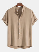 Men's Lightweight Summer Two-Piece Set – Breathable Shirt & Casual Trousers