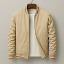 Men’s Lightweight Bomber Jacket With Ribbed Collar – Casual Zip Jacket
