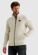Men's Turtleneck Zip-Up Cardigan – Sweater with Side Pockets