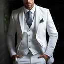 Men’s 3-Piece Suit – Jacket Waistcoat Trousers Elegant Formal Tailored Style