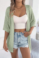 Women's Loose Fit Open-Front Short Sleeve Knitted Cardigan – Casual Layering Top