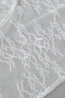 Lace Sheer Split Ruffle Asymmetrical Skirt