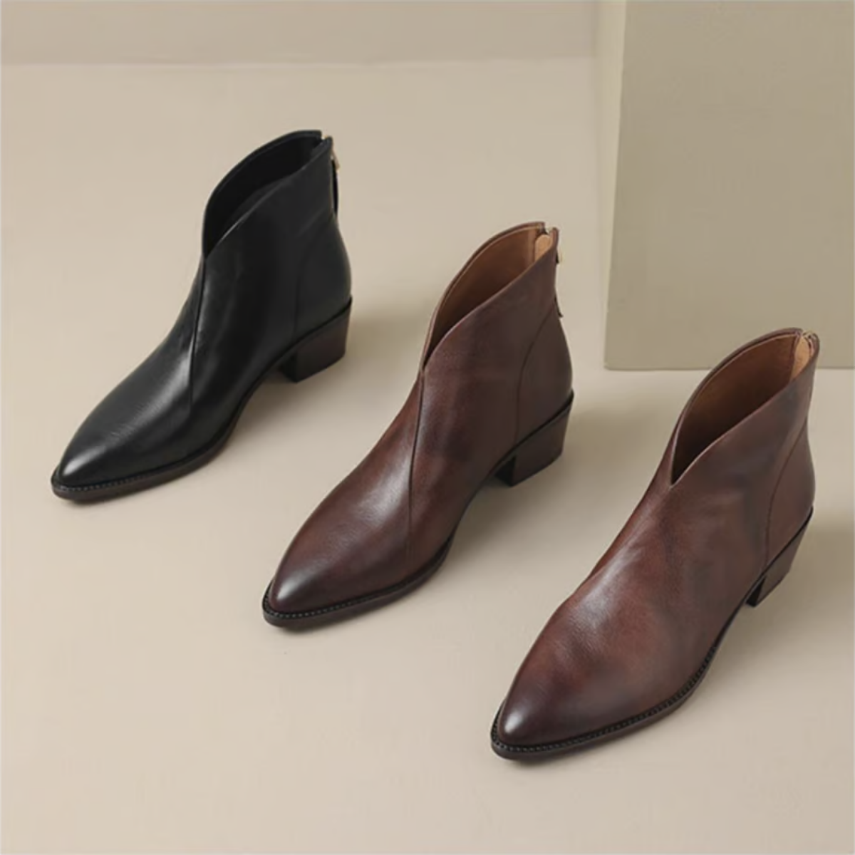 Anna & Rose | Marvella™ | Luxury Low-Heel Ankle Boots