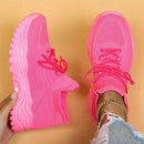 Women's Orthopedic White Lace-Up Sneakers – Comfortable Support Everyday Shoes