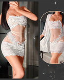 Women's Elegant Lace Nightwear Set – Luxurious Sleepwear Ensemble