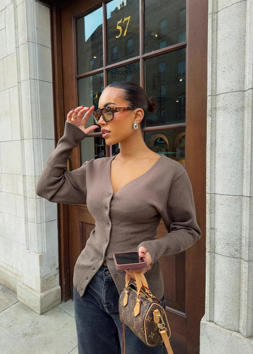 Women's Button-Up Knit Cardigan – Soft Long Sleeve Cozy Sweater