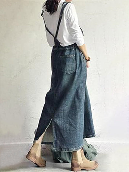 Demi™ - Casual Denim Overall Dress