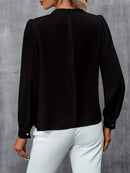 Women's Turtleneck Long Sleeve Blouse – Elegant Office Sophisticated Top