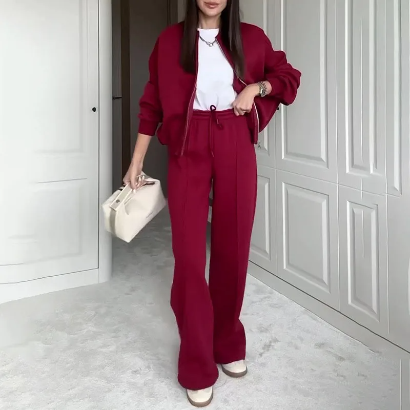 Women's Casual Matching Tracksuit Set – Comfy Lounge Two Piece
