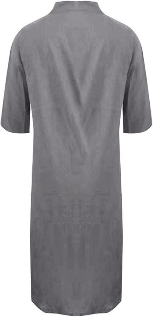 Women's Oversized Long Shirt Dress – Casual Button-Up Dress With Pockets