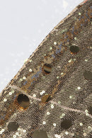 High Waist Sequin Panel A Line Maxi Skirt