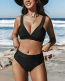 Sara® | Solid Color High Waist Bikinis