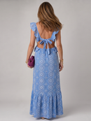Alure | Sleeveless Ruffle Detail Midi Dress