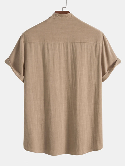 Men's Lightweight Summer Two-Piece Set – Breathable Shirt & Casual Trousers