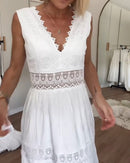 Stella™ - Comfy V-Neck Lace Tank Dress