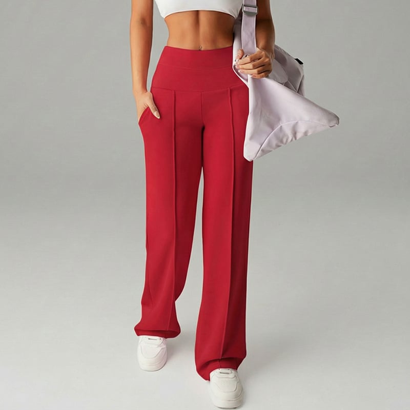 Women's Straight Leg Jogger Trousers – Casual Comfortable Everyday Pants