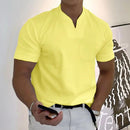 Men's Slim Fit V-Neck Polo Shirt – Casual Stylish Summer Top