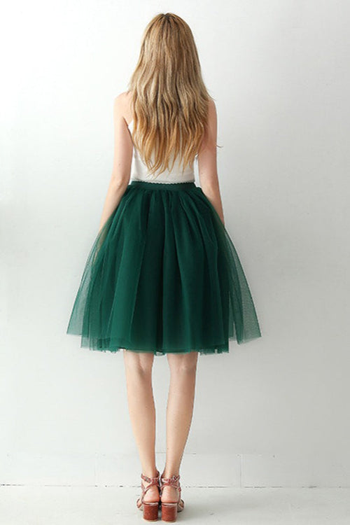 Adult High Waist Tulle Puff Mini Skirt