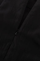 Double Layer Sheer Black High Slit Bodycon Skirt