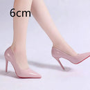 Womens Shiny Leather High Heel Stilettos – Elegant Evening Pumps