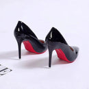 Womens Shiny Leather High Heel Stilettos – Elegant Evening Pumps