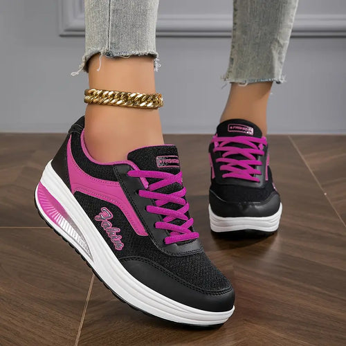 Women's Classy Lace-Up Orthopedic Sneakers – Platform Winter Comfort Shoes