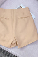 Champagne Embroidered High Waist Skirt