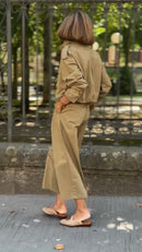 Women's Khaki Safari Two Piece Set – Casual Utility Outfit
