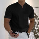 Men's Slim Fit V-Neck Polo Shirt – Casual Stylish Summer Top