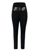 All Season Elegant Solid Hollow High Waist Outdoor Sporty Leggings