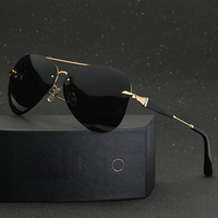 Mens Black Polarized Aviator Sunglasses UV Protection – Classic Pilot Shades