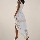 Bohemian Maxi Dress – Empire Waist, V-Neck, Sleeveless