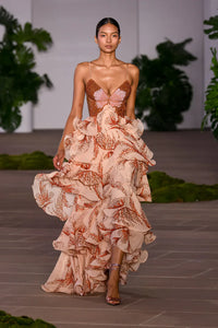 Women’s V Neck Layered Maxi Dress - Elegant Long Occasion Style