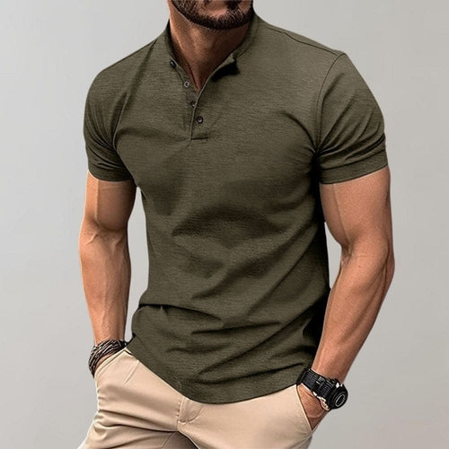 Mens Slim Fit Polo Shirt Casual Short Sleeve – Modern Stretch Top