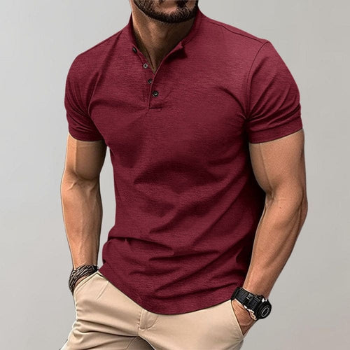 Mens Slim Fit Polo Shirt Casual Short Sleeve – Modern Stretch Top