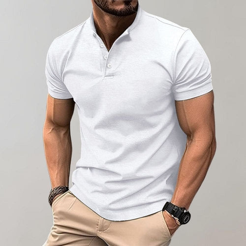Mens Slim Fit Polo Shirt Casual Short Sleeve – Modern Stretch Top