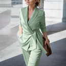 Women's Two-Piece Suit Set In Mint Green Color