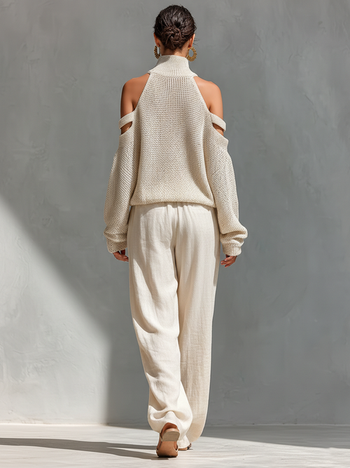 Chic Beige Women's Loungewear Set: Effortless Comfort for Any Occasion 1