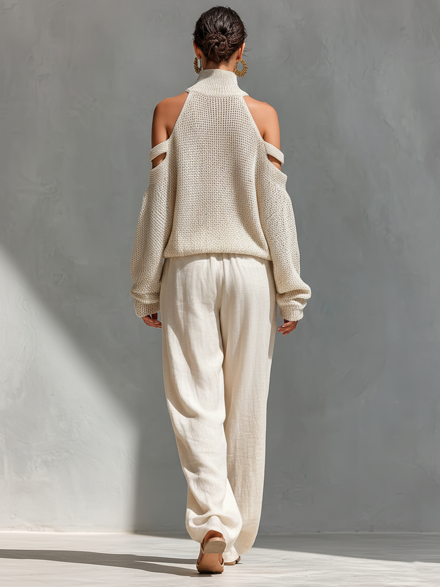 Chic Beige Women's Loungewear Set: Effortless Comfort for Any Occasion 1