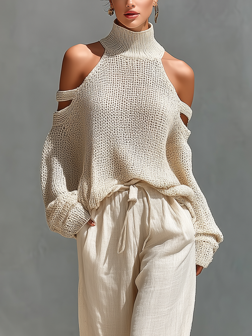 Chic Beige Women's Loungewear Set: Effortless Comfort for Any Occasion 4