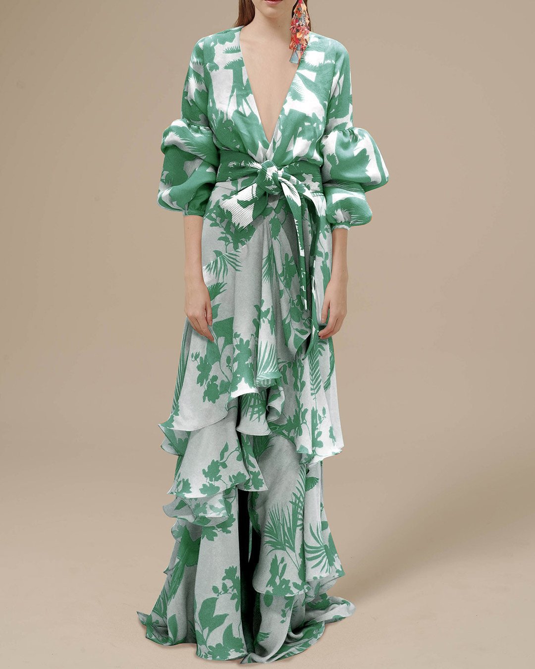 Chic Printed Chiffon Maxi Dress: Effortless Style for Summer Events 2